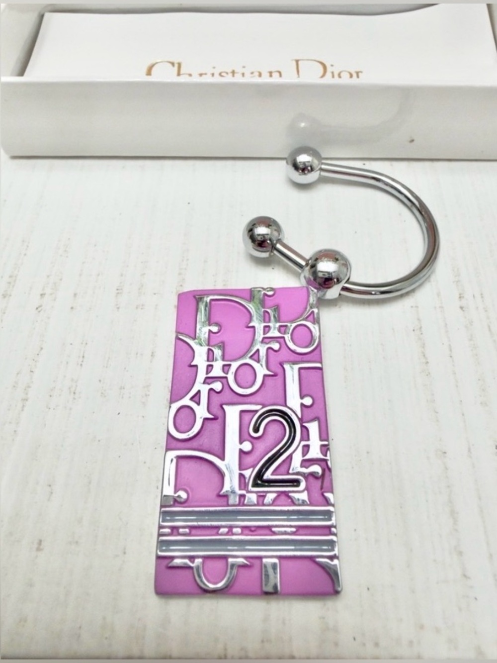 Rare Vintage Dior Pink Trotter Keychain
